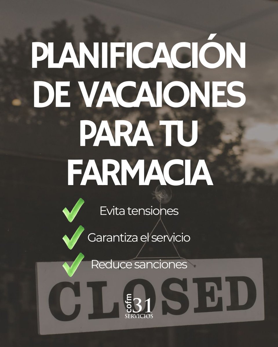 Planificar bien las vacaciones en la farmacia no es solo organización 👇
✔️ Evita tensiones en el mostrador
✔️ Garantiza la continuidad del servicio
✔️ Reduce riesgos y sanciones laborales
Anticiparse siempre es la mejor opción.
#Farmacia #GestiónLaboral #RRHHFarmacia #COFMS31