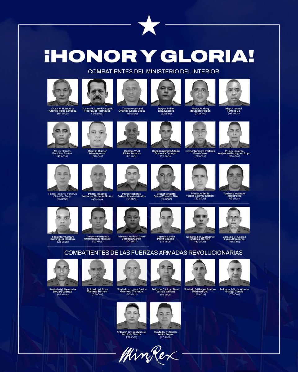 El pueblo de Cuba, estará rindiendo homenaje a los héroes caídos en Venezuela