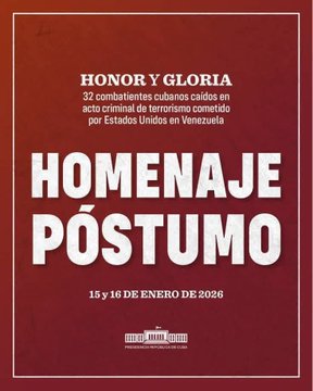 Transimport1's tweet image. Homenaje póstumo a combatientes cubanos caídos en cumplimiento del deber en la República Bolivariana de Venezuela. ¡#HonorYGloria a nuestros héroes! #CubaHonra #CubaPorLaVida #UnidosXCuba #CubaEsCoraje.