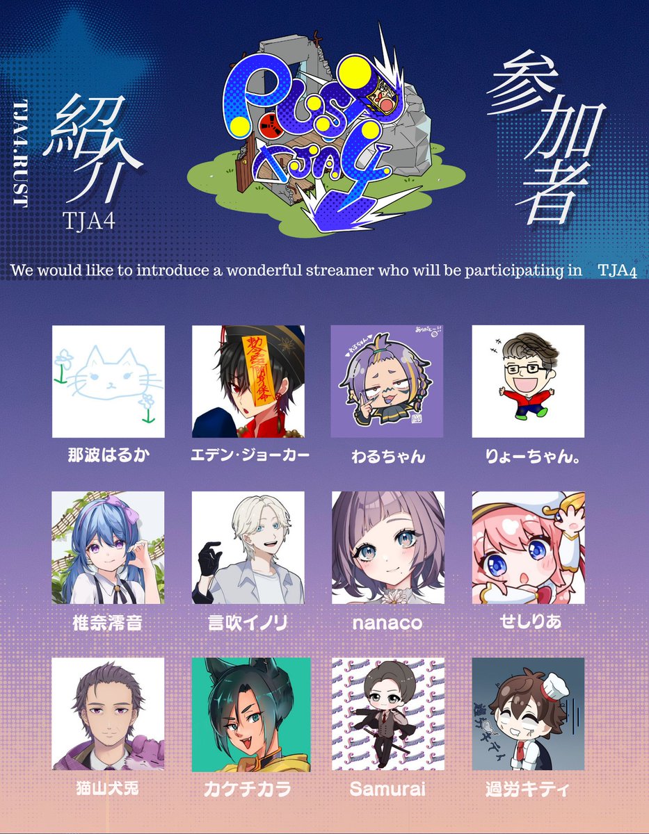 【TJA4 RUST】
参加者紹介⑧
#TJA4RUST