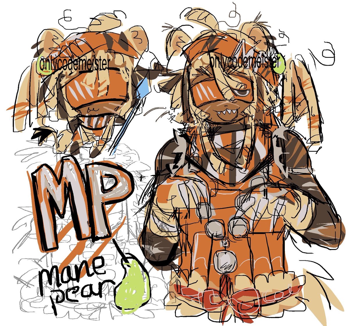 onlycodemeister's tweet image. #manepearfanart doodal