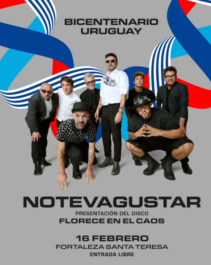 MEC_Uruguay's tweet photo. 🇺🇾Dando continuidad a los festejos del proceso de creación de la República Oriental del Uruguay, la Comisión del #Bicentenario realizará el lanzamiento de actividades 2026 con presencia de la banda #NoTeVaGustar en la fortaleza #SantaTeresa, Rocha.
Info🔗https://t.co/SYjsB8nglZ https://t.co/uF25zToTd2