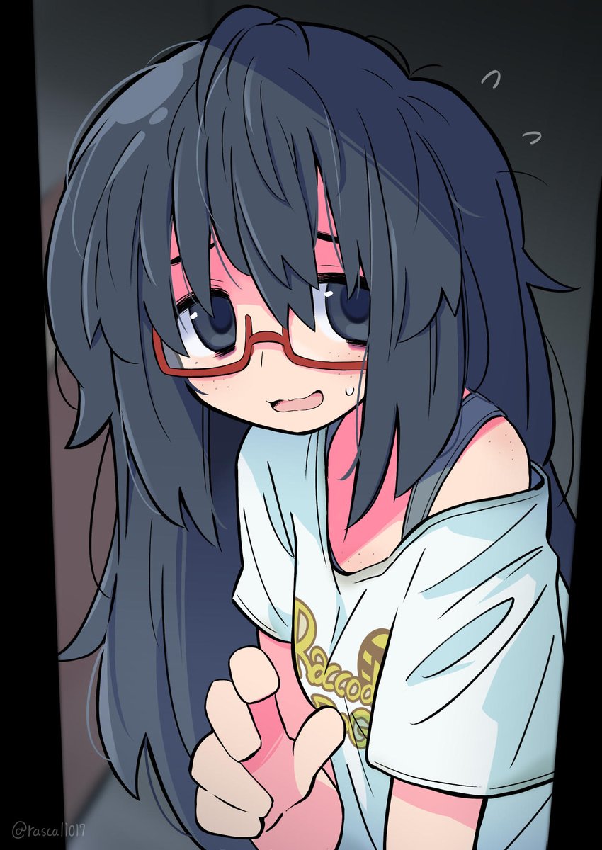 「#眼鏡っ娘を見るとストレスが減るらしい いやいや…、とはいえ自分なんかじゃぁ……」|ラスカルのイラスト