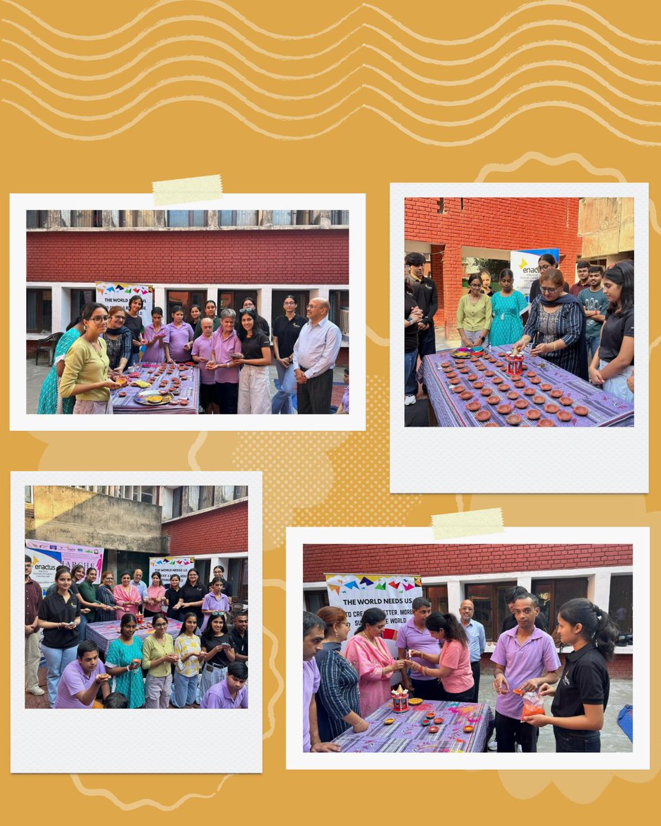 On Oct 14, Enactus PU Chandigarh hosted a creative Kalakriti Diya workshop at Samarth Jiyo, empowering specially-abled children through art and strength-based learning