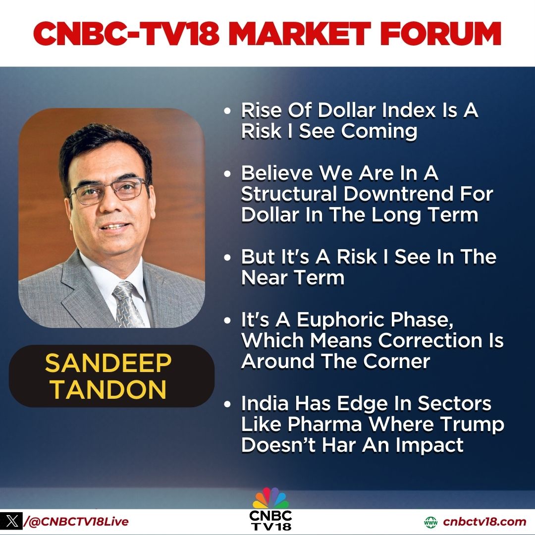 CNBCTV18Live's tweet photo. #CNBCTV18MarketForum | Sandeep Tandon of #QuantMutualFund speaks at CNBC-TV18 Market Forum 

▶️Rise of Dollar Index is a risk I see coming

#CNBCTV18Market #CNBCTV18Exclusive https://t.co/Q2OQGzGDBc