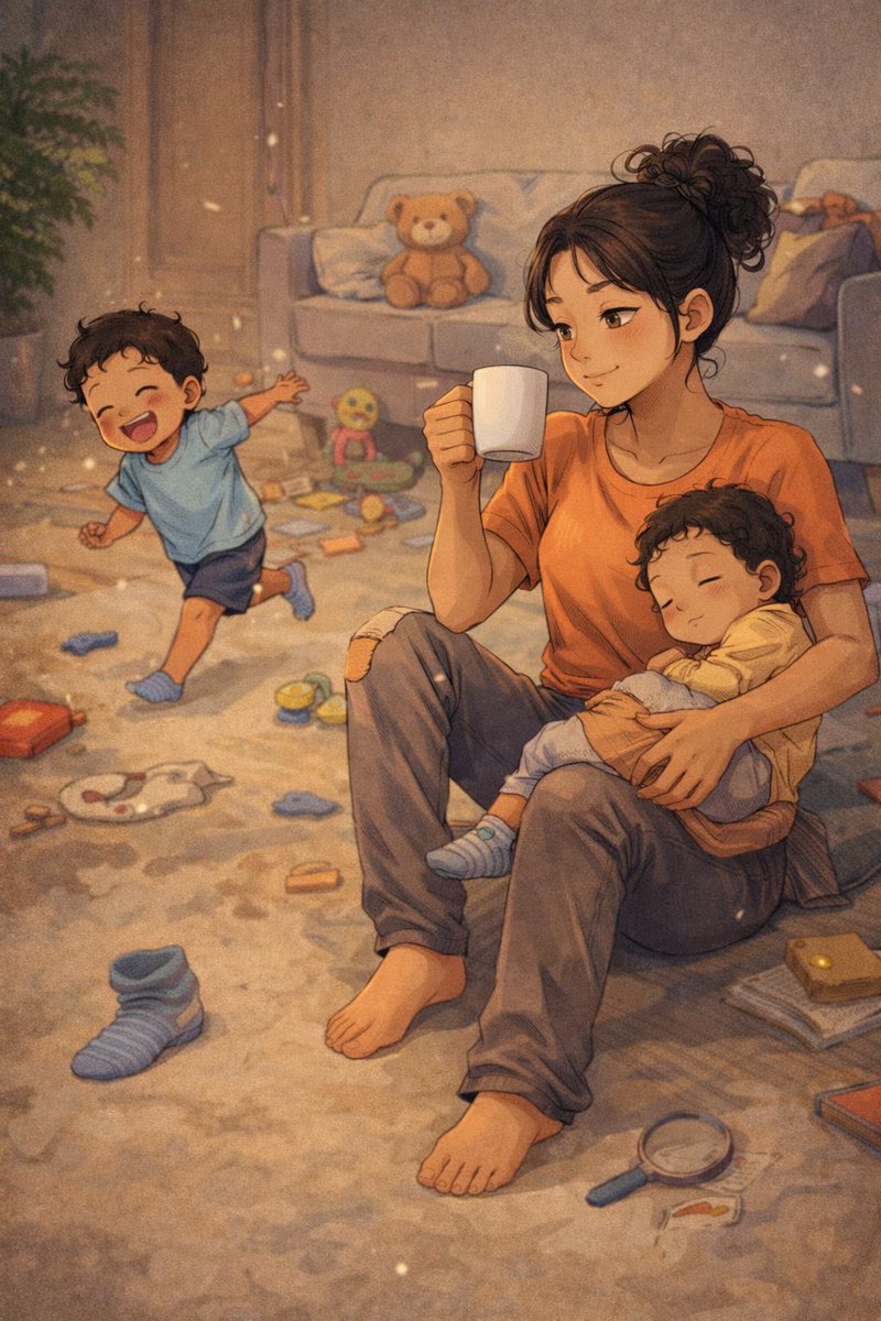 مو لازم يكون البيت ساكت  عشان يكون ناجح ولا لازم الأطفال يكونون هادين عشان نحس إن التربية ماشية صح اللعب فوضى والضحك صوت عالي والحركة حياة والغلط جزء طبيعي من التعلّم

نقدر نربي بدون ضرب وبدون صراخ وبدون تهديد وبدون تخويف نقدر نربي بقلب هادي حتى لو اليوم متعب وبصدر واسع حتى لو