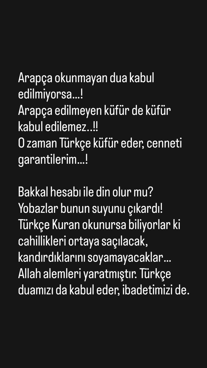 Ey Arapça okuyanlar
Allah Türkçe bilmiyor mu?
Mahzuni