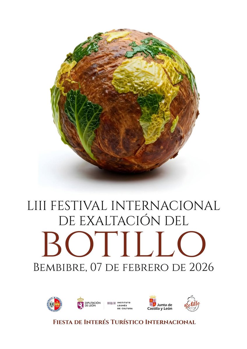 asodebi's tweet image. 😋LIII FESTIVAL INTERNACIONAL DE EXALTACIÓN DEL BOTILLO/ BEMBIBRE, 07 DE FEBRERO DE 2026
Fiesta de Interés Turístico Internacional. #Bierzo #BotillodelBierzo