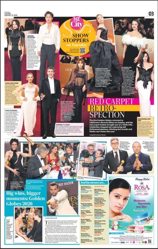 #LISA was mentioned in the Mumbai city edition of The Hindustan Times

“QUIET BUT LOUD
Blackpink's LISA in her sheer black <a href="/jacquemus/">JACQUEMUS</a> gown with tassels channelled vintage quite luxury...

<a href="/wearelloud/">LLOUD</a> <a href="/goldenglobes/">Golden Globes</a>
PRESENTER LALISA MANOBAL
#LISAx83rdGoldenGlobes
#GoldenGlobes