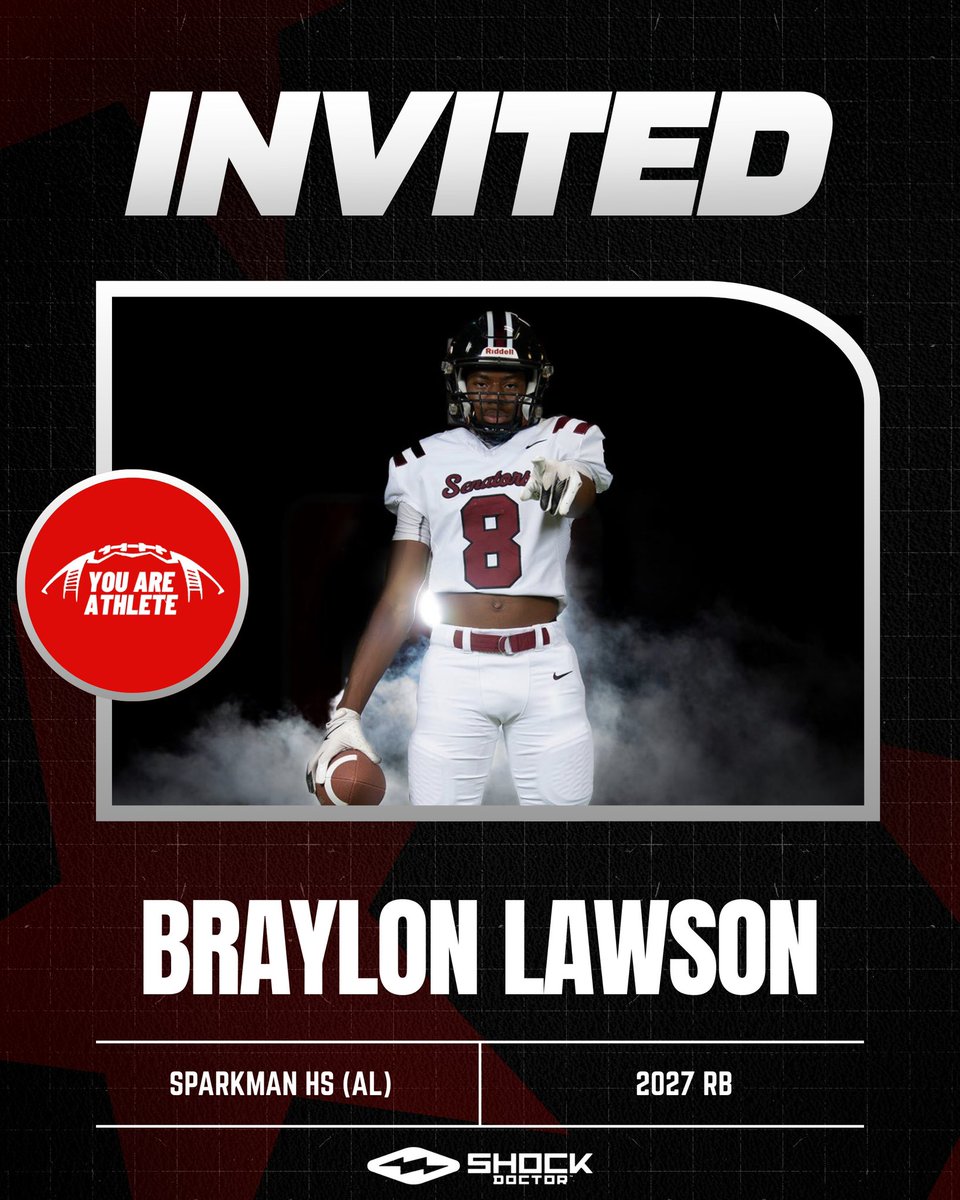 BraylonLawson1's tweet photo. Blessed to be invited @youareathlete https://t.co/pDqKOWZZ6z