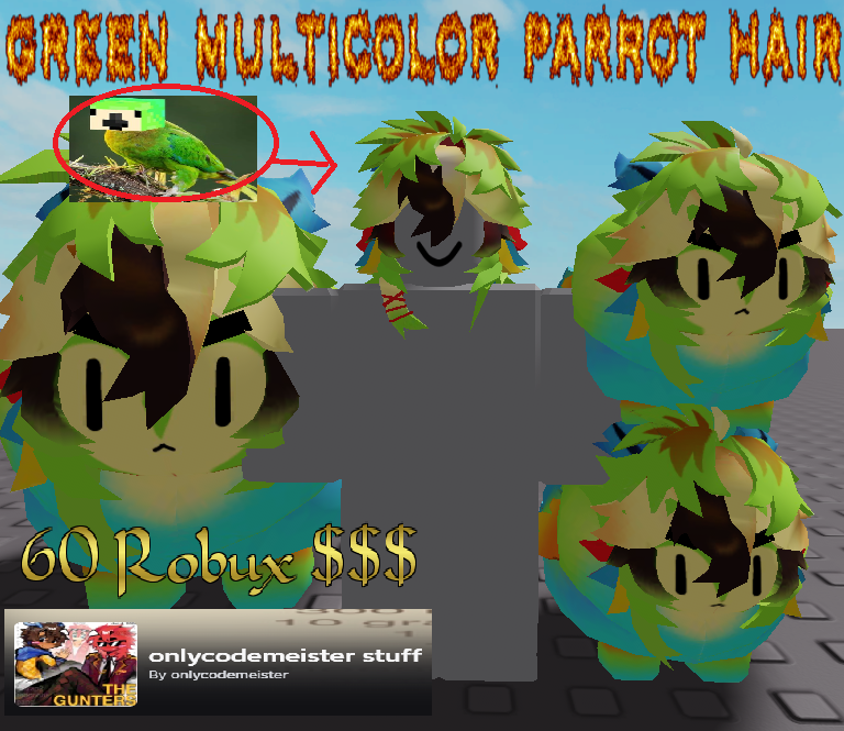 onlycodemeister's tweet image. parrotx2 hair is out :-D

roblox.com/catalog/766346…
