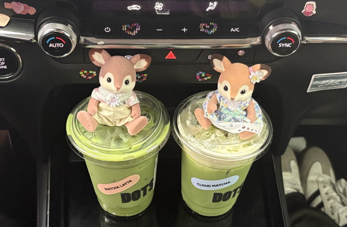 matcha with the deers <3🌷🦌