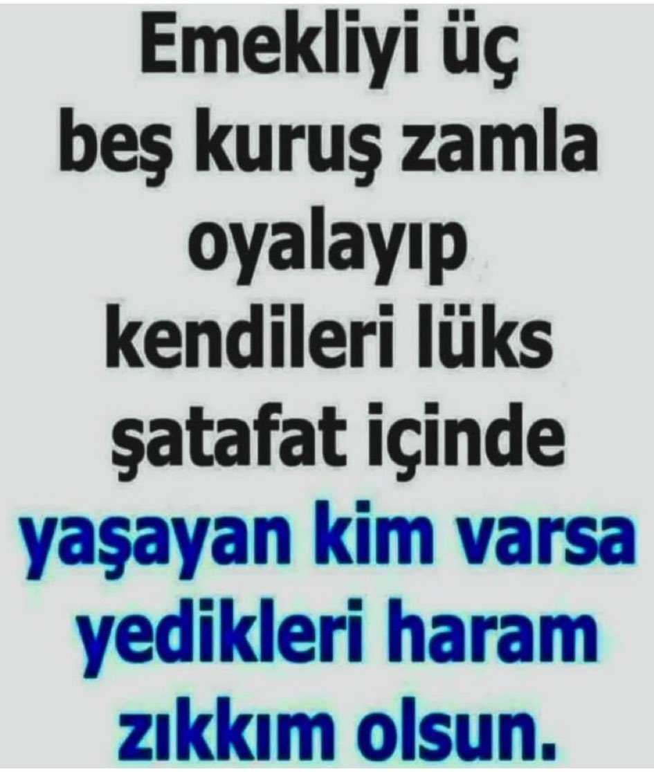 Memleketin Enayisi Emekliler Değildir..!!

#AçlığıSeçimBitirir
#EmekliyeYapılanZulümdür