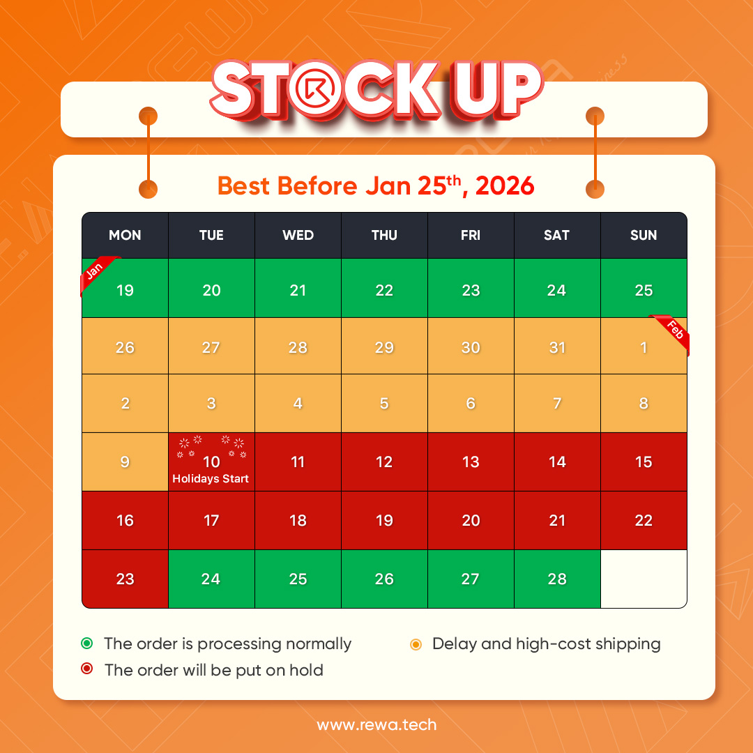 🚨 CNY Holidays Are Coming!
📦 Stock up early &amp; plan your inventory ahead 🔧
