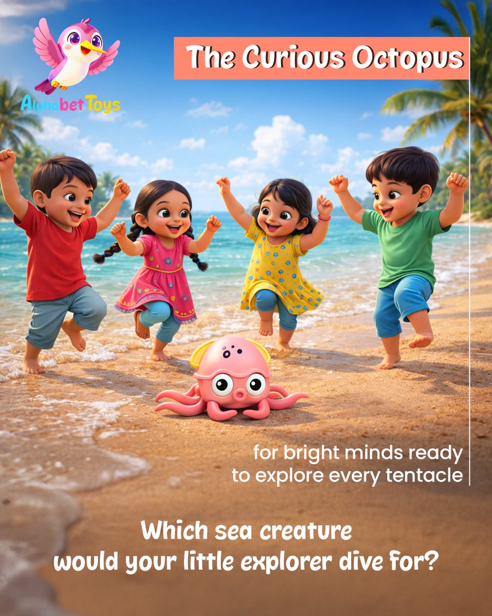 🌊 Under-the-sea favorites kids adore! 🐚
🦀 Dancing Crab | 🐢 Water Turtle | 🐙 Curious Octopus
Made for splashes, giggles &amp; curious minds 💙
Which one’s your little explorer’s pick?

#UnderTheSeaToys #BathToys #ToddlerToys #SensoryPlay #PlayBasedLearning #MadeInIndia