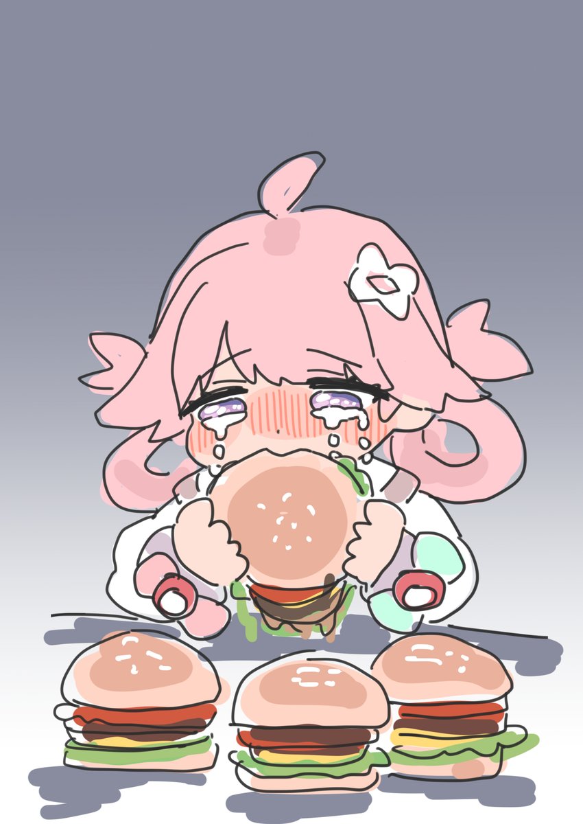 みんながelevenセットを食べてくれないどころか、本人の分しか生成されないようになっちゃったよ

お、おい......みんなでハンバーガーを楽しむコンセプトはどこに行っちゃったんだよ......!!
ほ、ほら前みたいに楽しく配信レビューしてくれよ...!! 