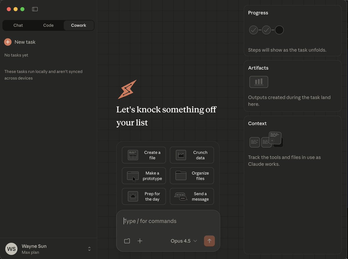 所以Claude Cowork有没有什么使用案例啊？突然有了UI反而不知道干些什么