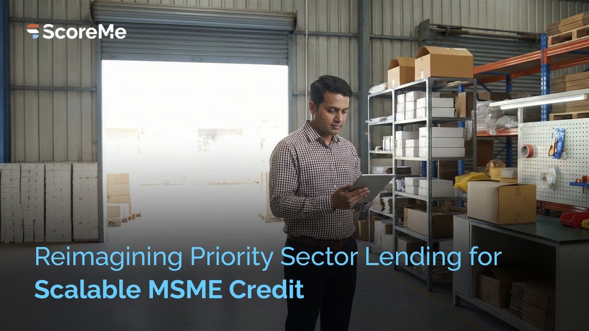 ScoremeSolution's tweet image. 𝗠𝗦𝗠𝗘 𝗖𝗿𝗲𝗱𝗶𝘁 doesn’t fail due to lack of intent; it fails due to friction.

Here’s how digital lending platforms are reshaping Priority Sector Lending.

Read the complete article: shorturl.at/hmLKE

#msmecredit #fintechindia #gstanalysis #msmegrowth #digitallending