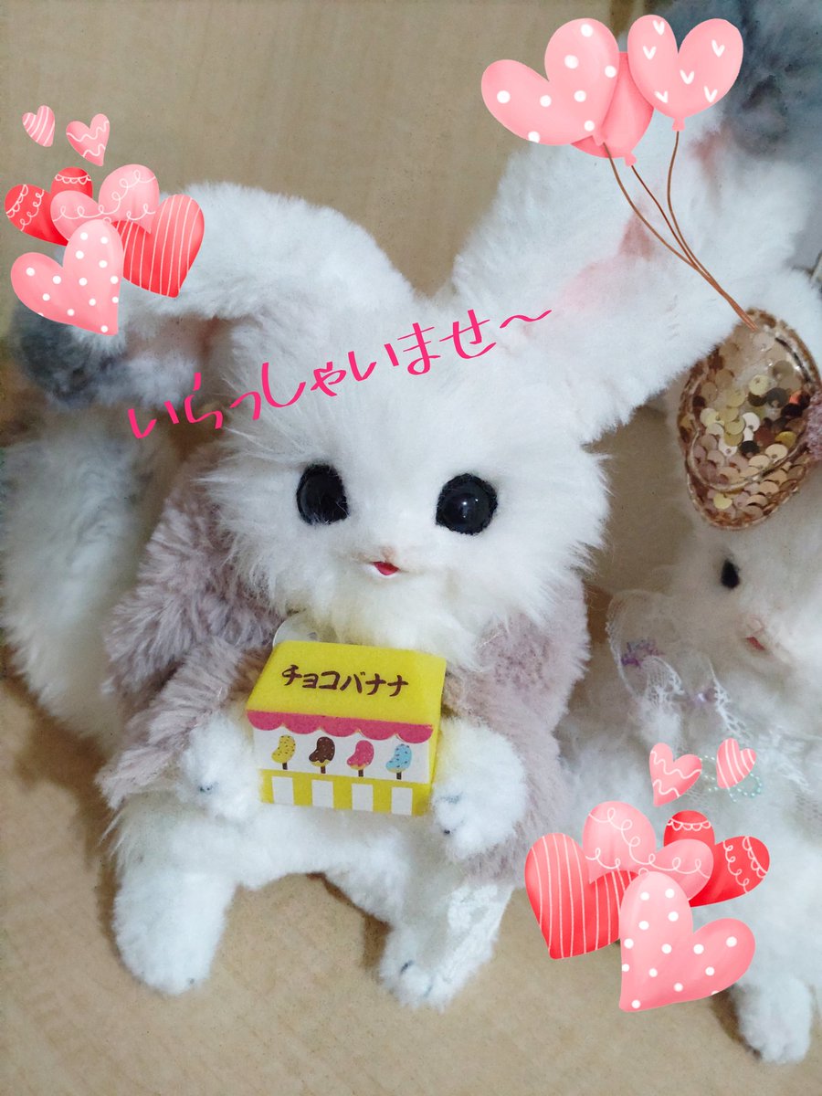妹のお家の家族になったうさぎ
ちゃん🐰もこもこ来てチョコバナナ
屋さんになってました🥰
横で写ってるちんちらちゃんは
なんかキャピキャピしてる笑