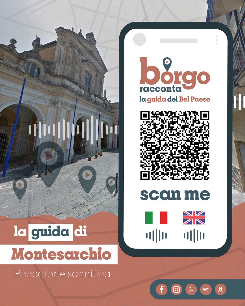 🌍 È arrivata la nuova Guida Turistica Interattiva dedicata al Comune di MONTESARCHIO!

📌 Inizia subito il tuo tour: scansiona il QR Code o clicca qui 👉 borgoracconta.it/citta/montesar…

#laguidadelbelpaese
#Montesarchio #Campania #Benevento #ValleCaudina #MonteTaburno #Sannio #borghi
