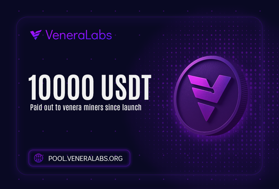 VeneraLabs's tweet photo. Greetings Venerans!

We just have reached 10,000 USDT paid out to Venera miners

Our pool pays users both in VNR & USDT and targets the most profitable algorithms

Whether you own a CPU farm or an old laptop, you can start monetizing today with Venera

#PoW #CryptoMining