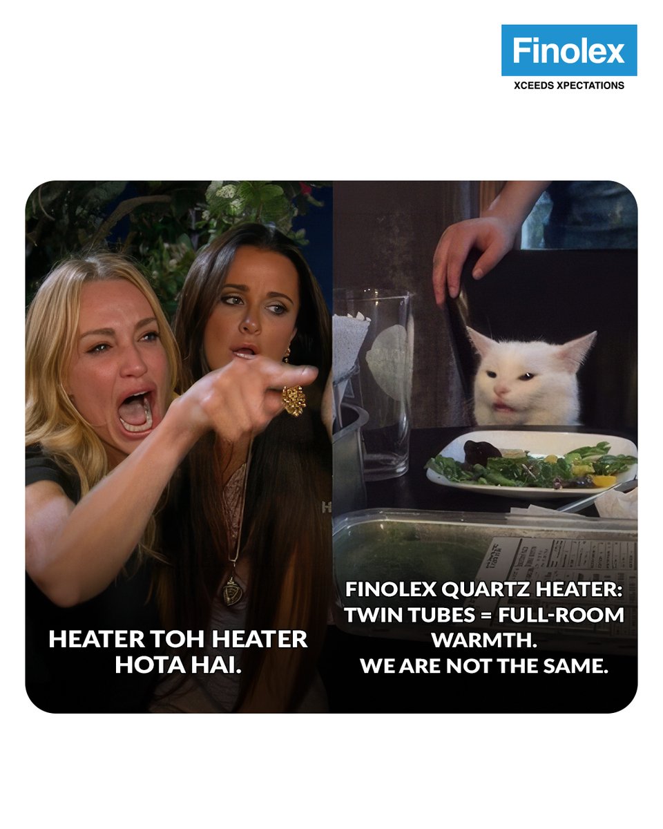 Not all heaters are built equal.
Some just heat the corner. Finolex Quartz Heater warms the whole room. 🔥
Twin tubes. Full-room comfort. We are not the same bro 😌 

#Finolex