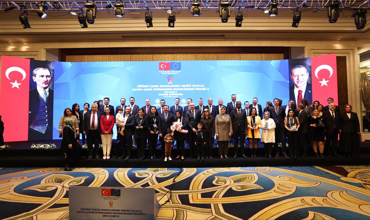 Çalışma ve Sosyal Güvenlik Bakanımız Sayın Prof. Dr. <a href="/isikhanvedat/">Prof. Dr. Vedat Işıkhan</a>, Eğitimli Çocuk Bakıcılarının Teşviki Yoluyla Kayıtlı Kadın İstihdamının Desteklenmesi Projesi (EDU-CARE II) Kapanış Programı’na Katıldı.