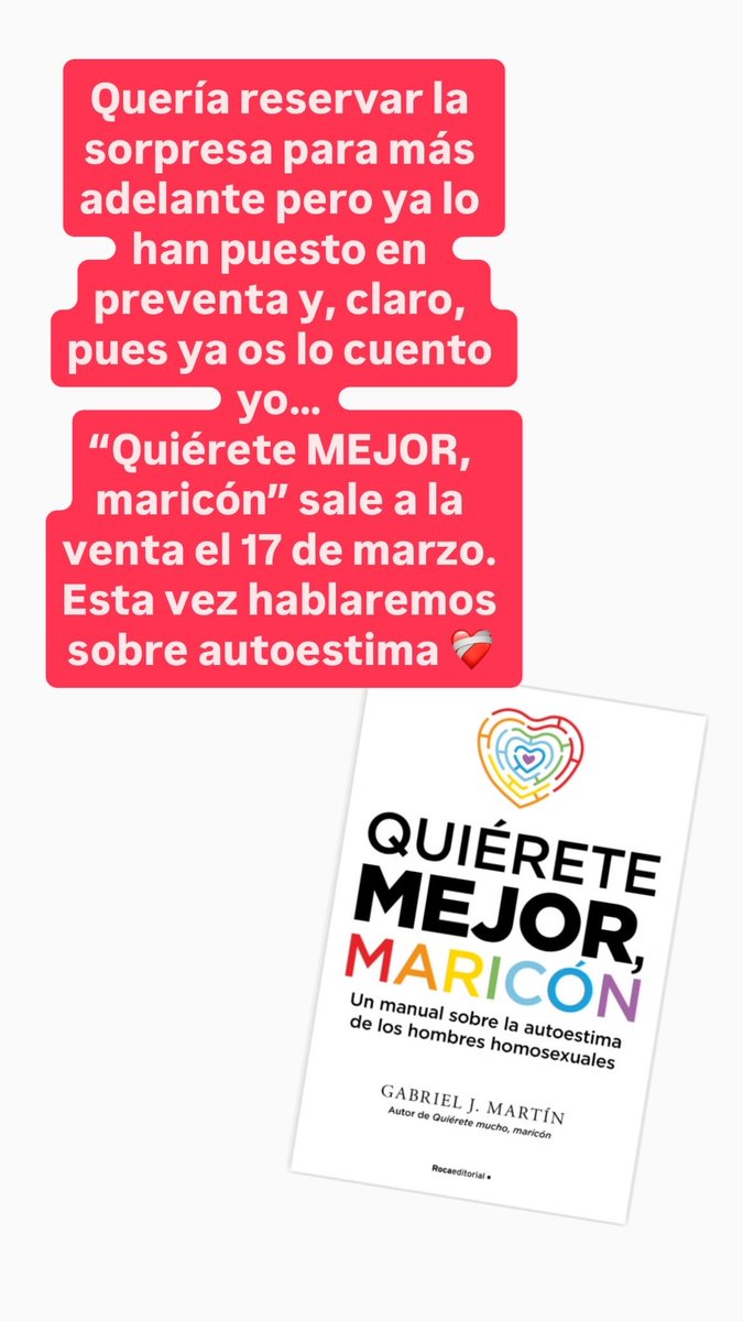 GabrielJMartin's tweet photo. Pues eso… que ya lo están anunciando ❤️‍🩹 https://t.co/2Lszmjaarz