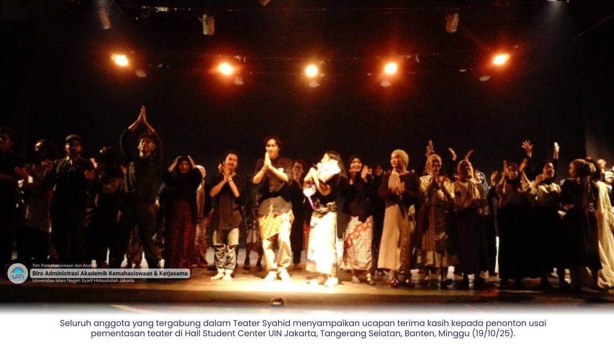 Halo Sobat Kemasis 🙌

Garapan Besar Teater Syahid 2025 mempersembahkan pementasan teater “Kopral Woyzeck” 🤩📸

Mari lihat bagaimana proses persiapan dan kerja keras dari latihan hingga pementasan yang gemerlap di atas panggung 👀✨

#TeaterSyahidUINJakarta
#UINJakarta