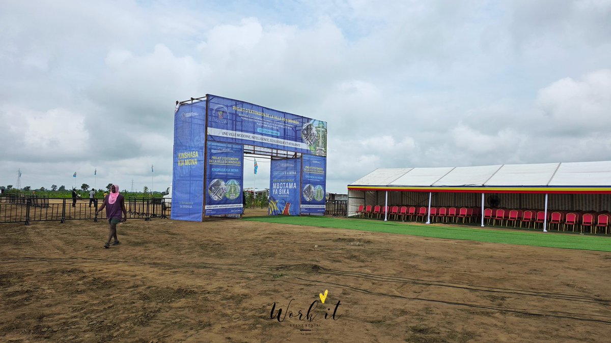 EMulamba's tweet photo. @workitrental Event Palnner &amp; concept
La poser d la Première Pierre pr son 
SE Président Felix Antoine Tshisekedi Tshilombo pour le Projet d l'extension d la ville de Kin
"Kinshasa Kia Mona"
&amp;
Le Centre hospitalier
"Maman Marthe Kasalu"
@csspevkinshasa 
#kin #rdc🇨🇩
#workit #event https://t.co/j3p6sRHicl