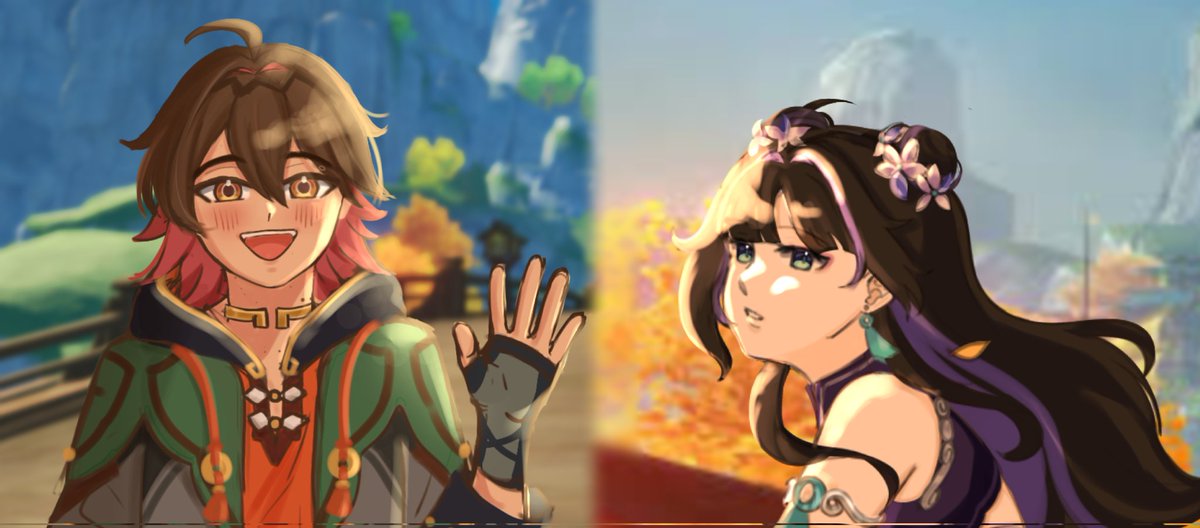 timelyKaGaming_'s tweet image. ˏˋ꒰ 🦋🦁 ꒱ 𝑫𝒂𝒚 1
  #KagaMingWeek #KagaMing

  ❝ In Liyue Harbor, Gaming thinks back to his time with Kagami in Mt. Aocang, not knowing the distance between them will soon be no more. ❞

- First Time in Liyue Harbor ☀️ 

Drabble in the replies!