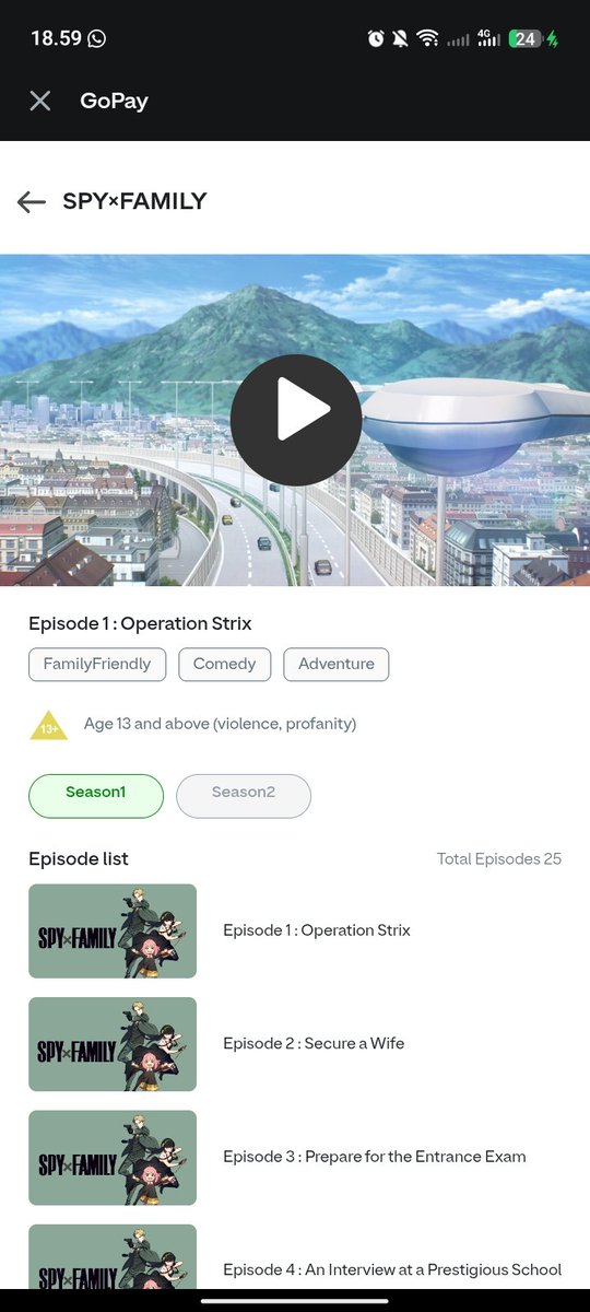 bubundaaa's tweet image. SUMPAAHHHH aku baru tau kalo GoPay ada tontonan anime 🥹
dan langsung nemu SPY x FAMILY. fix ini sih bahaya... bener bener ketagihan 🫶🏻😭