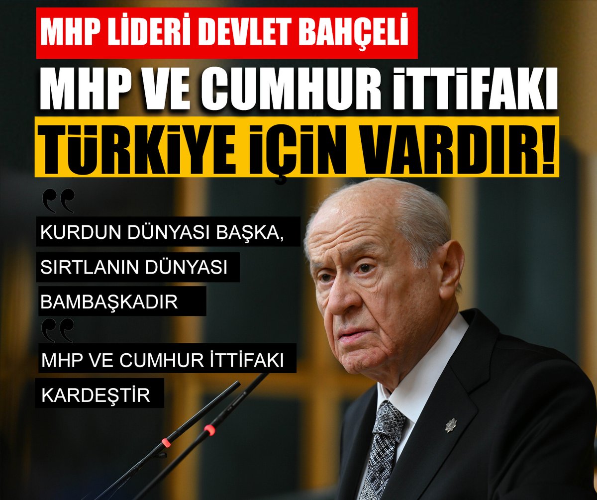 MHP Lideri Devlet Bahçeli: MHP ve Cumhur İttifakı Türkiye için vardır! turkgun.com/siyaset/mhp-li…
