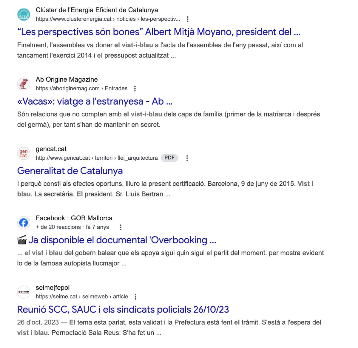 Sento l'alcaldessa de Sentmenat que parla de donar el "vistiblau" i bé, acabo d'entrar en un nou món: