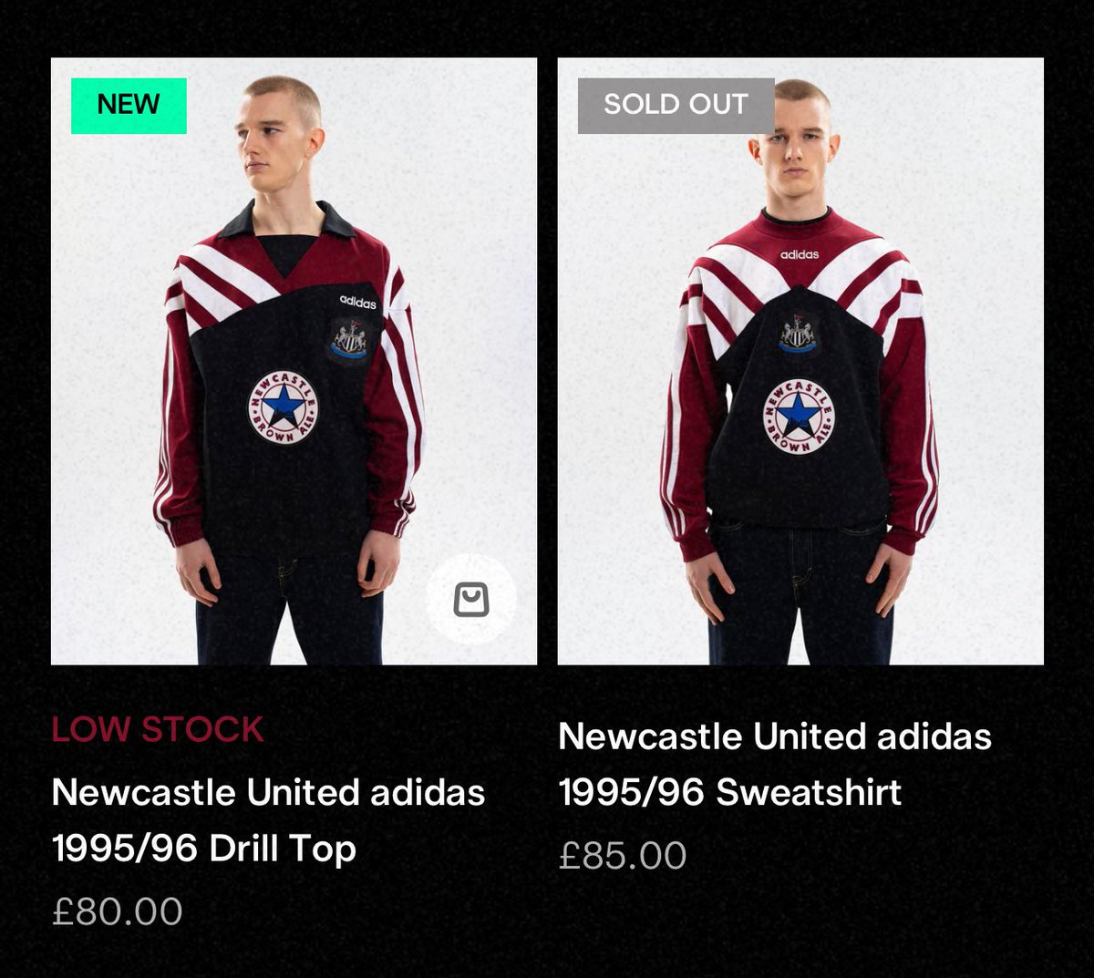 Newcastle's 1995 Adidas Retro Kit Sells Out in Minutes, F
