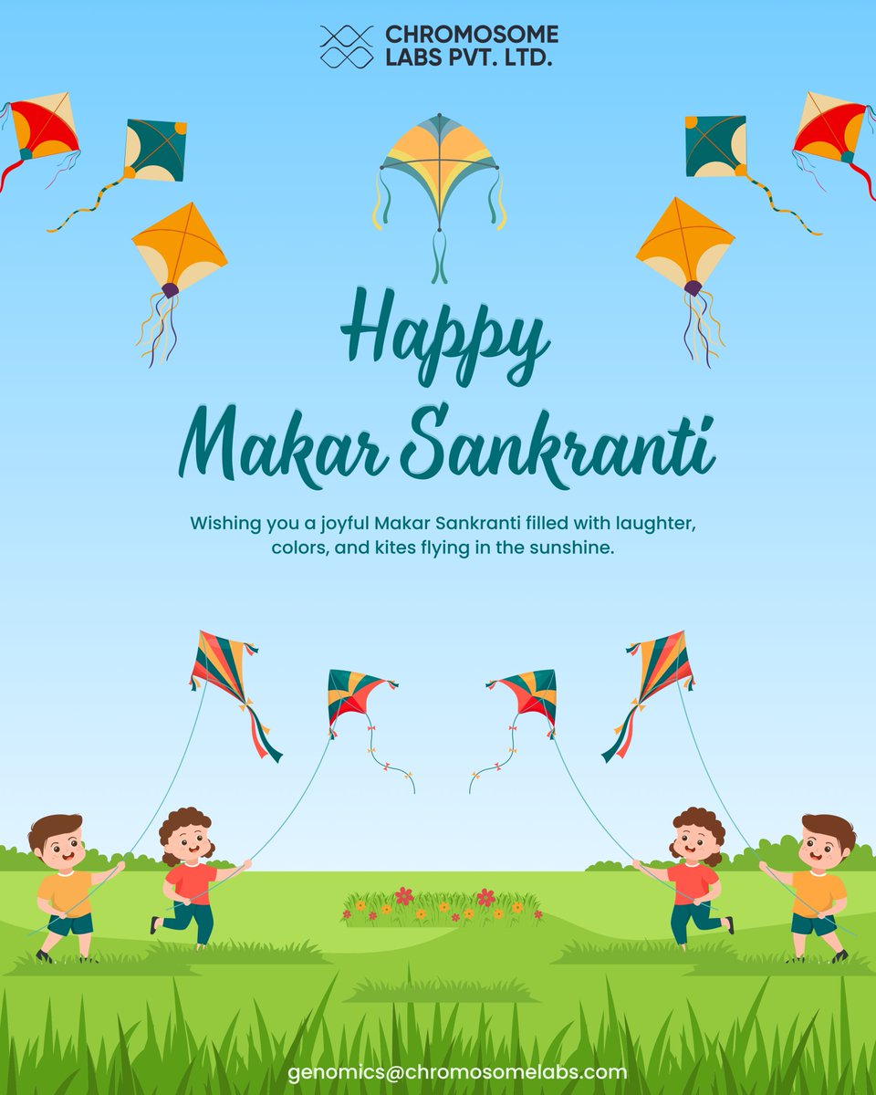 chromosomelabs's tweet photo. “Let your worries fly away and your hopes soar high. Happy Makar Sankranti 🪁🌞
May sweetness, warmth, and new beginnings fill your days.”
#MakarSankranti2026 #happymakarsankranti  #pathology #genomics #molecular #clinical #chromosomelabs #trudiagno https://t.co/qucQFiwUeV