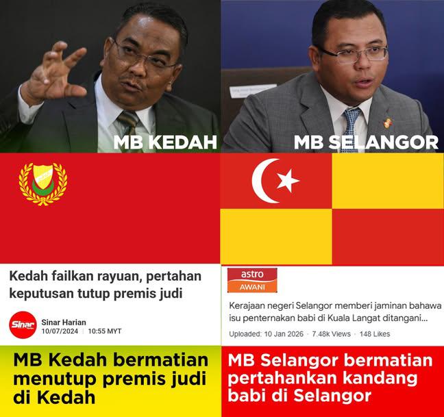 Mxllan's tweet image. Perbezaan MB Kedah dan MB Selangor.

Kami bangga jadi anak Kedah,walanon bangga tak jadi anak Sgor?
threads.com/@phan.fiz/post…
