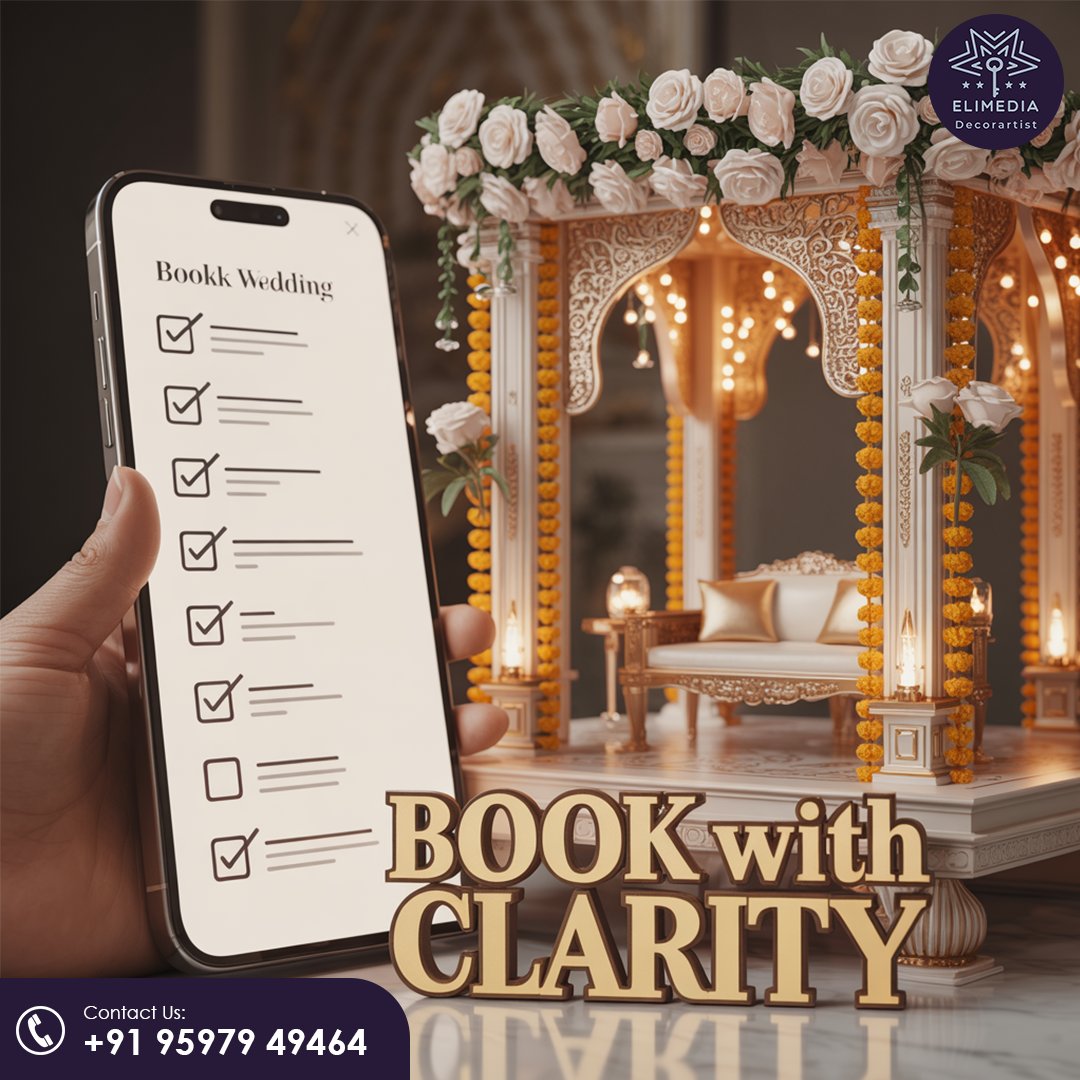 eli_event's tweet image. Before you book a stage decorator, ask these 5 questions—theme match, material quality, lighting plan, timeline, and budget clarity. Screenshot this checklist and DM us for a quick quote today! ✨ #StageDecor #EventPlanning #EliMedia