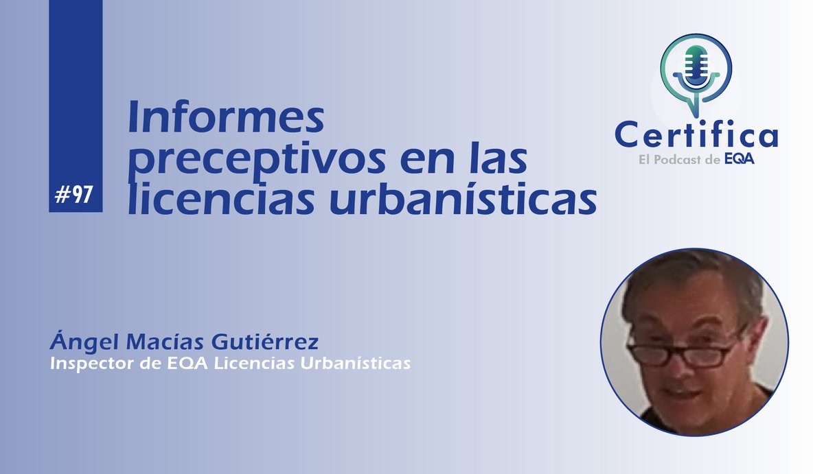 EQAGrupo's tweet image. 📻 Canal podcast EQA España
▶️ Episodio 97 - Informes preceptivos en las licencias urbanísticas en Madrid

🎤 Interviene: Ángel Macías, Inspector en @EQALicencias 

◾️ Escúchalo aquí 👉 lnkd.in/eskXZfBN

#podcast #certifica
