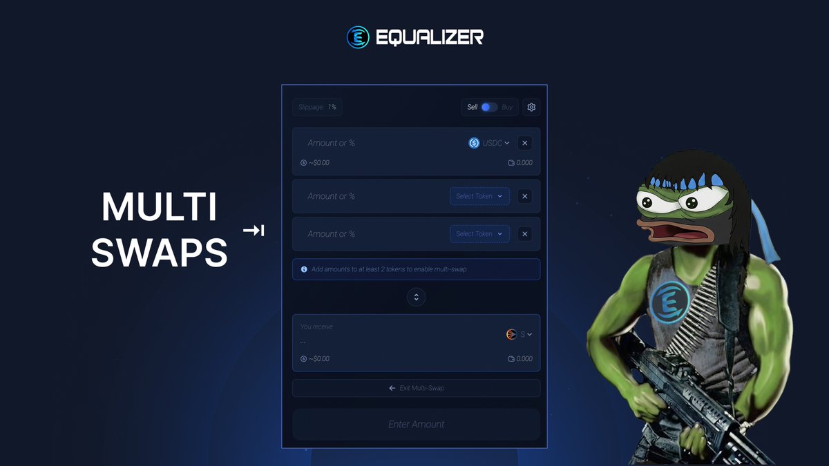 3 tokens in. 1 token out. 

Multi-swaps. 

Coming soon!👀