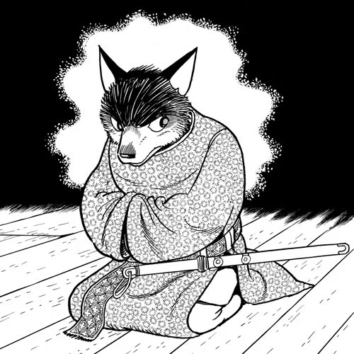 獣人キャラっていうのは、リアルな動物の顔そのまんまかっていうとそうはいかなくて、ポイントを押さえて人間型との馴染ませ具合を考えるのが大変なのですが、手塚治虫先生をはじめとする先人たちのノウハウがあるのでありがたい。 