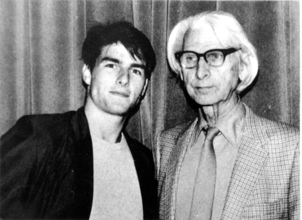 Rakstnieks Anšlavs Eglītis un Toms Krūzs, 1990to gadu sākumā /no <a href="/LNarhivs/">Nacionālais arhīvs</a> krājuma/.