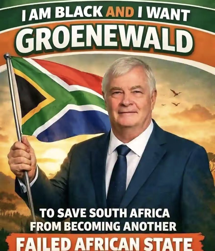 When South Africans start saying “I wouldn’t mind Pieter Groenewald just know things are bad 😭 Not because of ideology, but because firmness, border control, and anti-corruption now sound revolutionary. We’re not voting for vibes anymore, we’re voting for order. If running