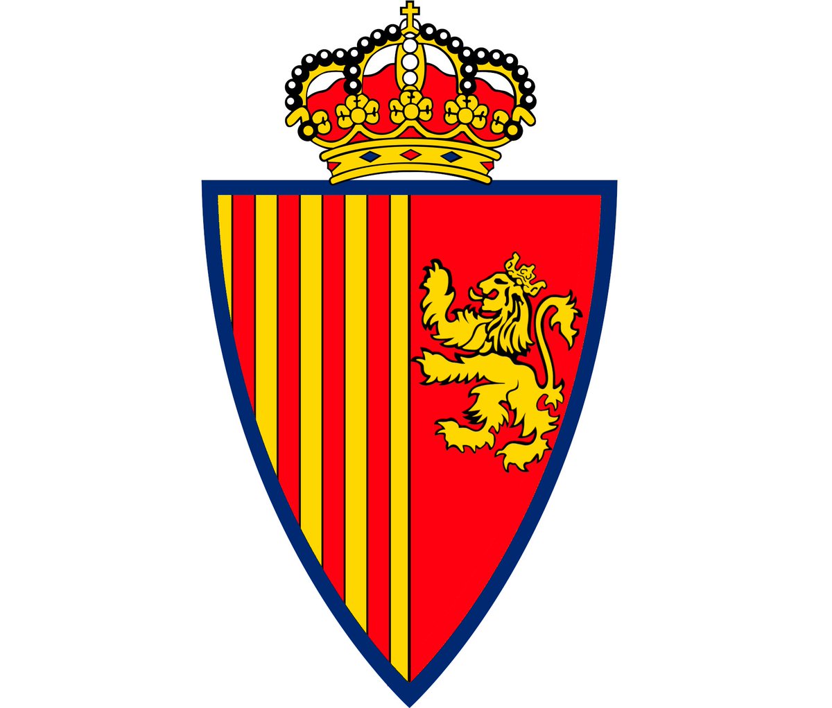 Avui sortim dels Països Catalans per anar a la capital de la nació veïna, l'aragonesa:

Abans de ser l'actual Reial Saragossa, la "Real Sociedad Atlética Stadium" va portar les quatre barres en el seu escut. Aquesta edició és per mostrar com es podria veure a l'escut actual.