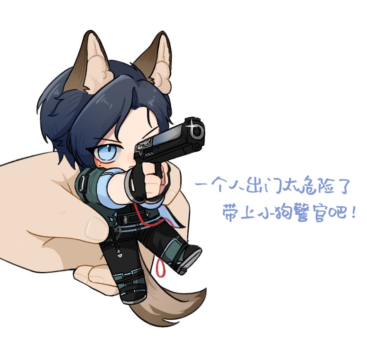 Sasayama_komaru's tweet image. It’s too dangerous to go out alone. Take Officer Pup with you.
#Caenvas
