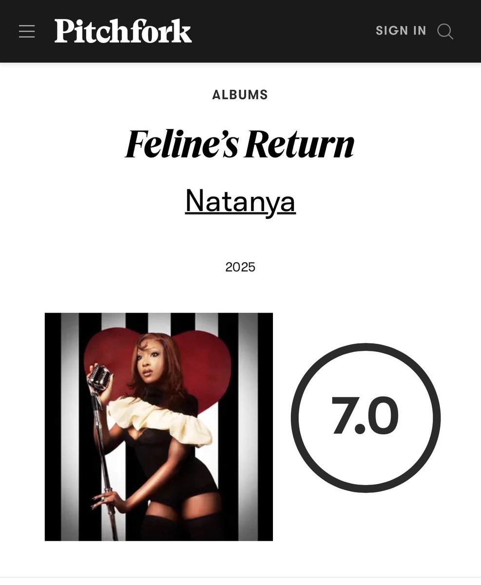 n4t4nya's tweet image. wait feline got her first pitchfork review ?!