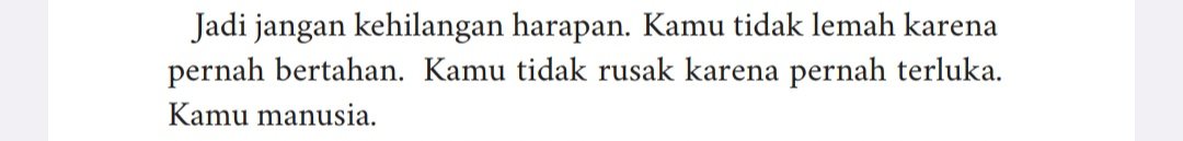 januarif4u's tweet image. Kalimat yang paling kusuka, after baca tuntas novel Broken Strings itu. 

🥺