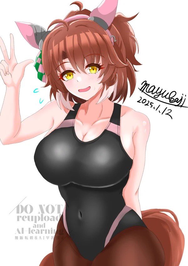 「#なんの脈絡もなく水着イラストを再掲して最近フォローしてくれたフォロワーを怖がら」|マユバジ　0628(日)🐎URC03 7枠31番のイラスト