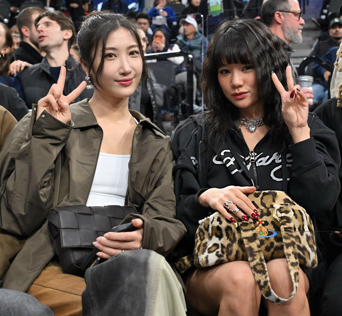 EjaeUpdates's tweet image. #EJAE and Rei attended a basketball game between LA Clippers and Charlotte Hornets at Intuit Dome in Los Angeles yesterday.
