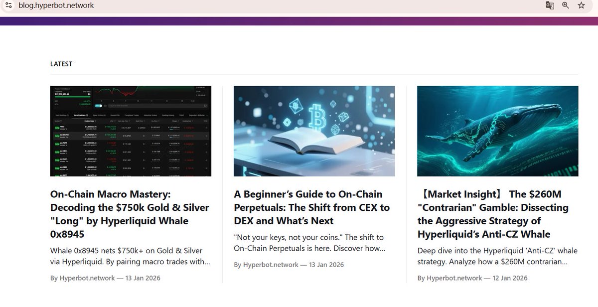 The Hyperbot Blog is officially LIVE! 🚀

We’ve built a dedicated hub to help you navigate the markets with precision. Dive into our 4 core pillars:

🤖 AI Strategies: Master Copy-Trading &amp; automated plays. 
📚 DEX Academy: Your ultimate guide to mastering decentralized trading.